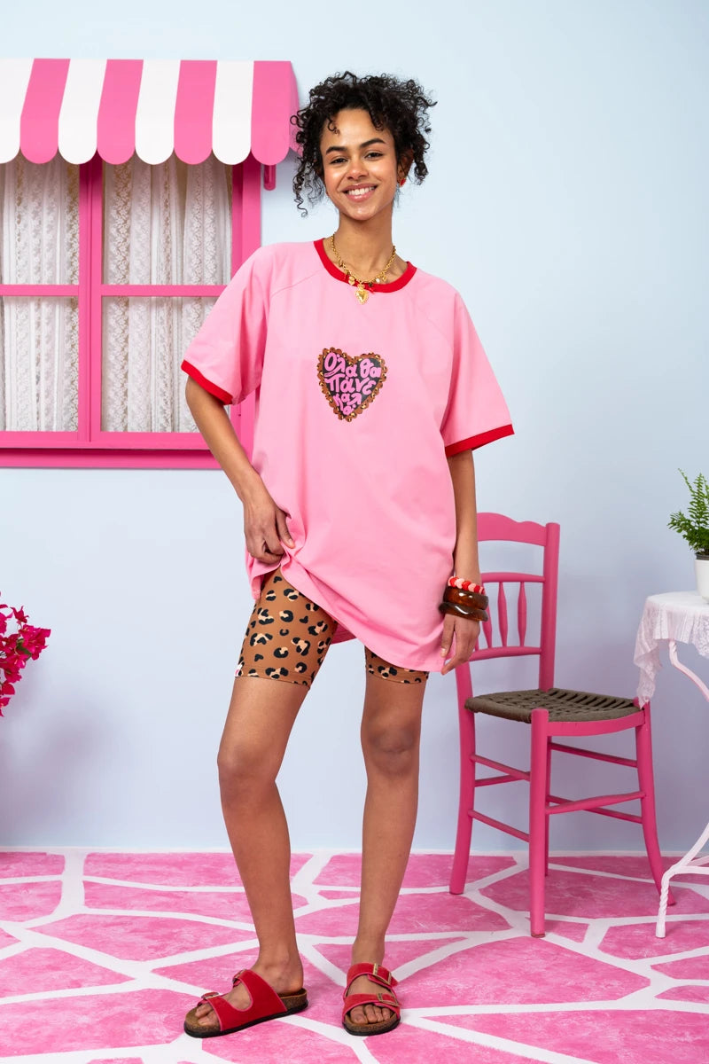 T-shirt Reglan Blouse Ροζ “Όλα θα πάνε καλά” Κοντομάνικο Μπλουζάκι Petit Boutik