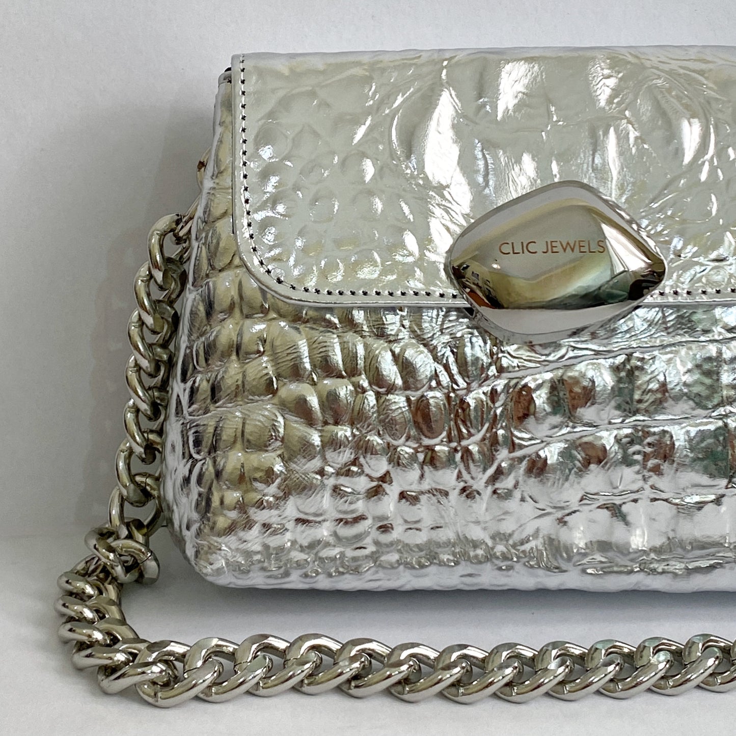 Silver Croco Minibag