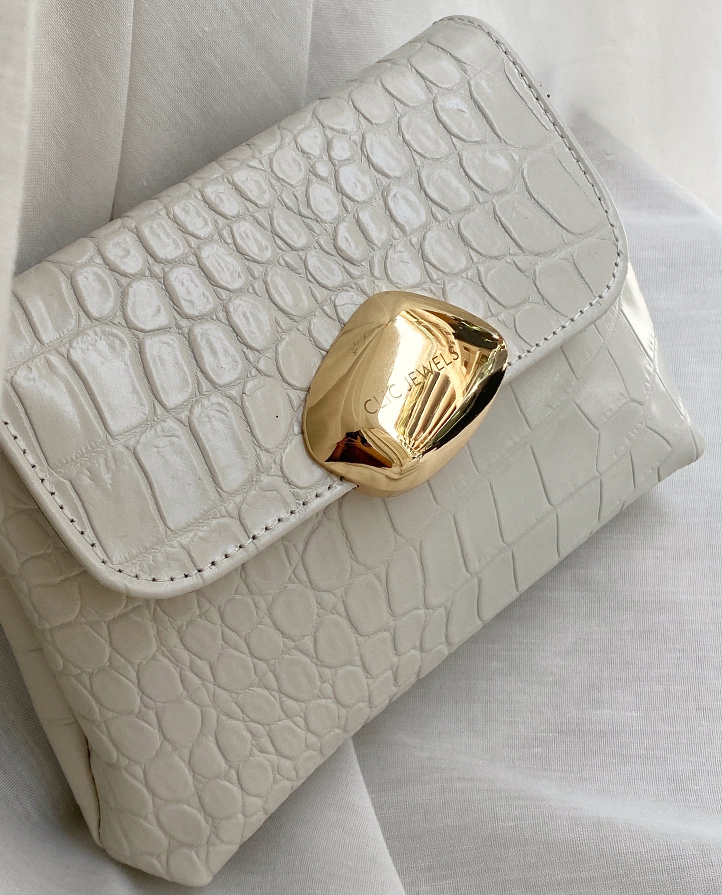 White Croco Minibag