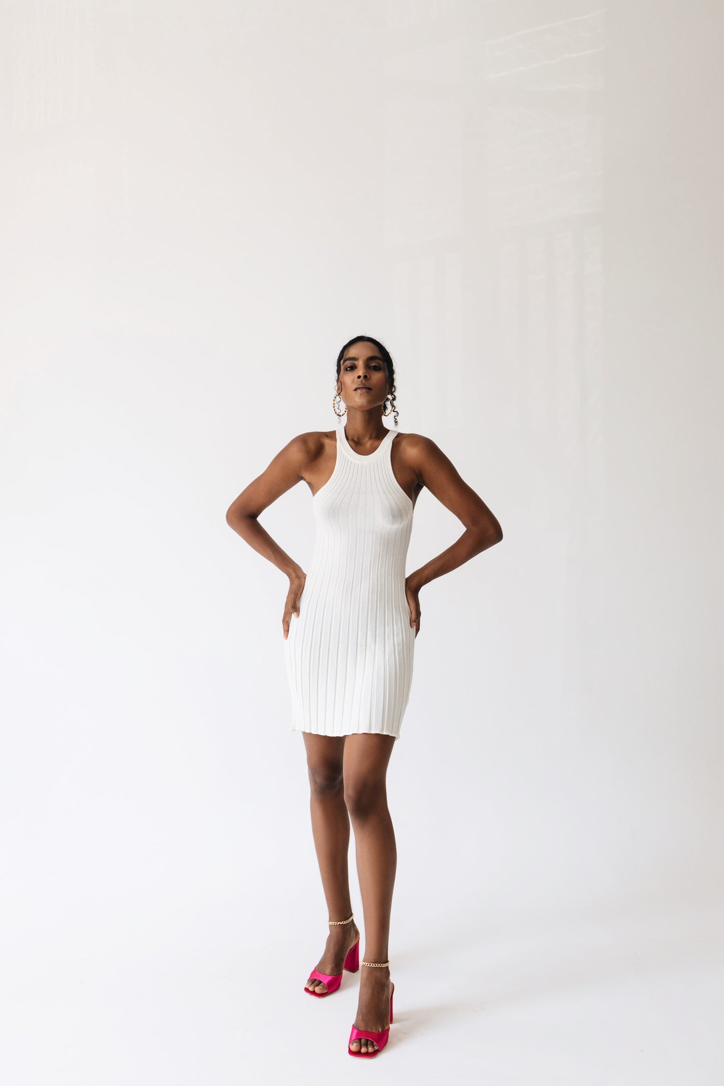 Amalfi knit mini dress off-white