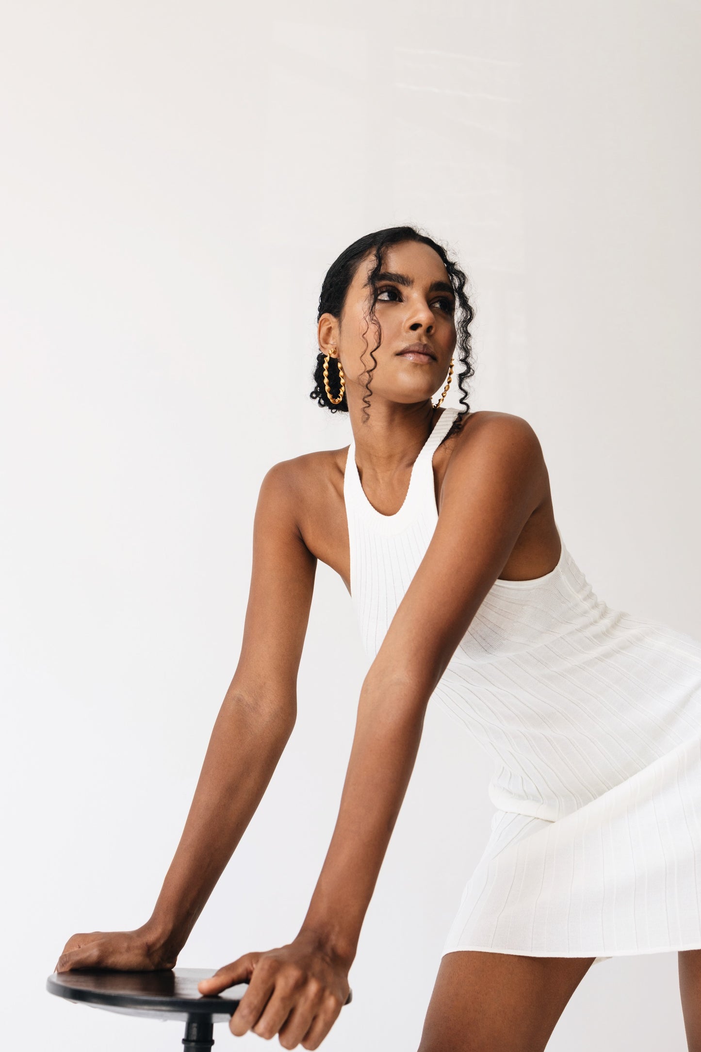 Amalfi knit mini dress off-white