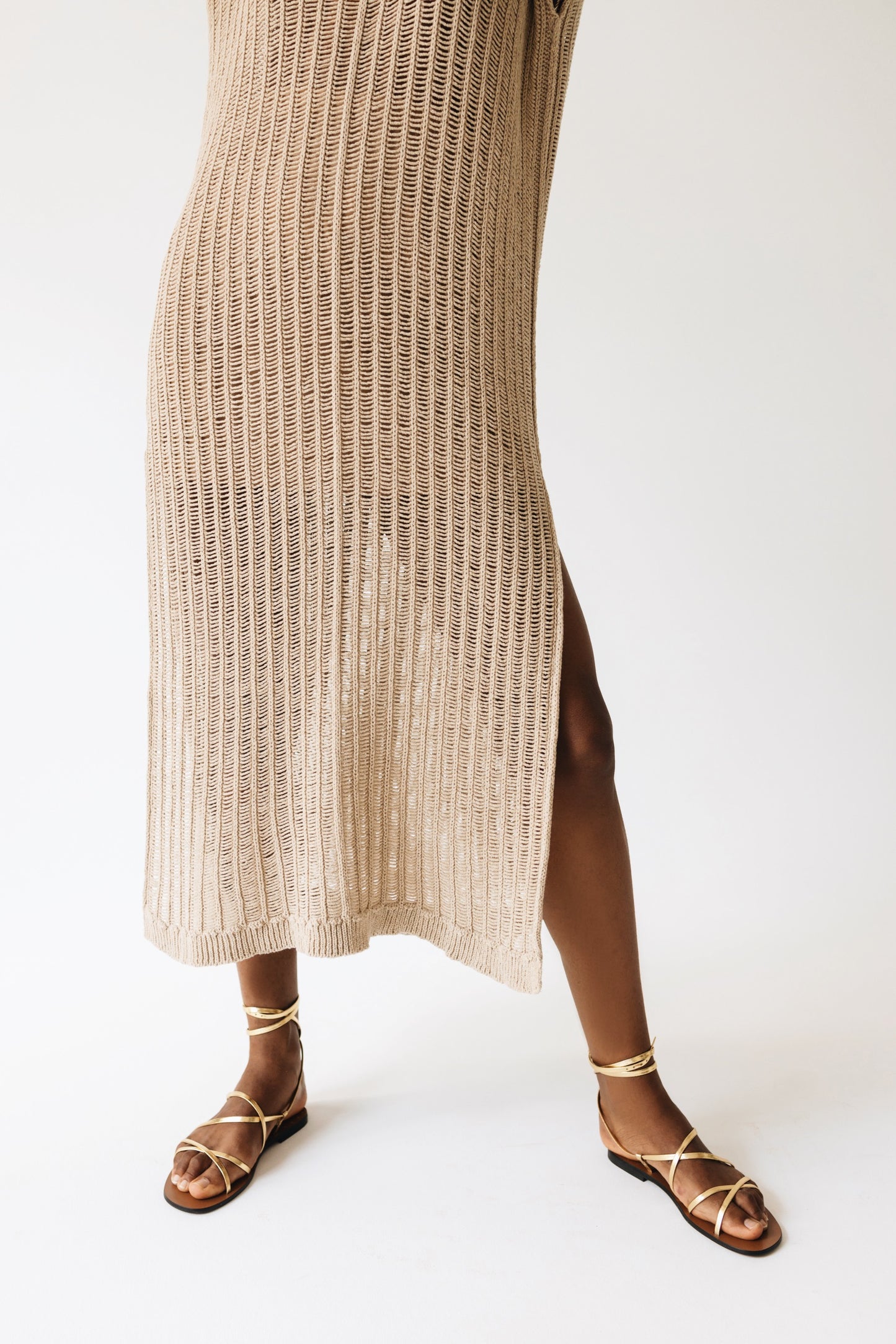 Astypalaia resort knit dress sand