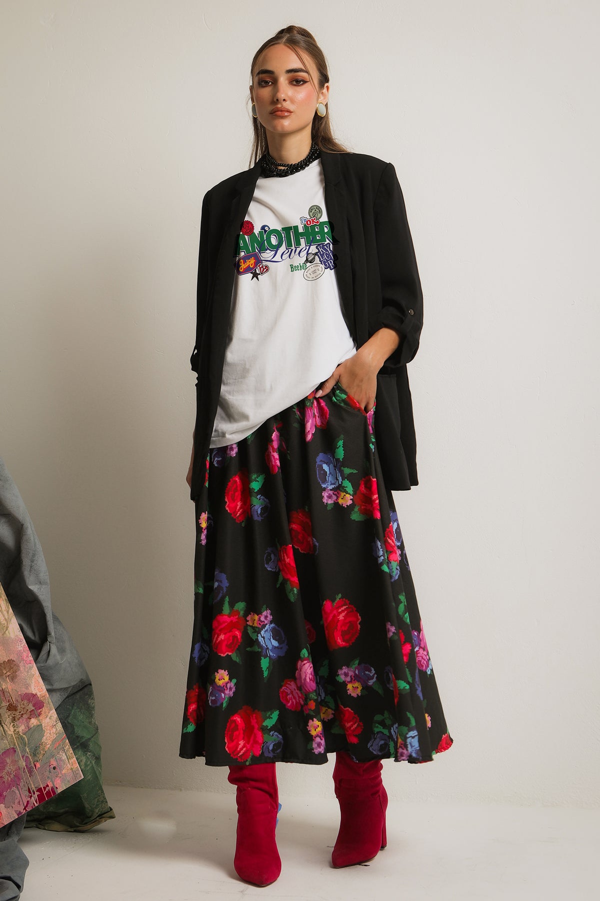 PEARL SKIRT (roses)
