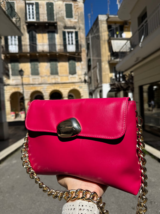 DONNA MEDIUM (smooth fuchsia genuine leather)