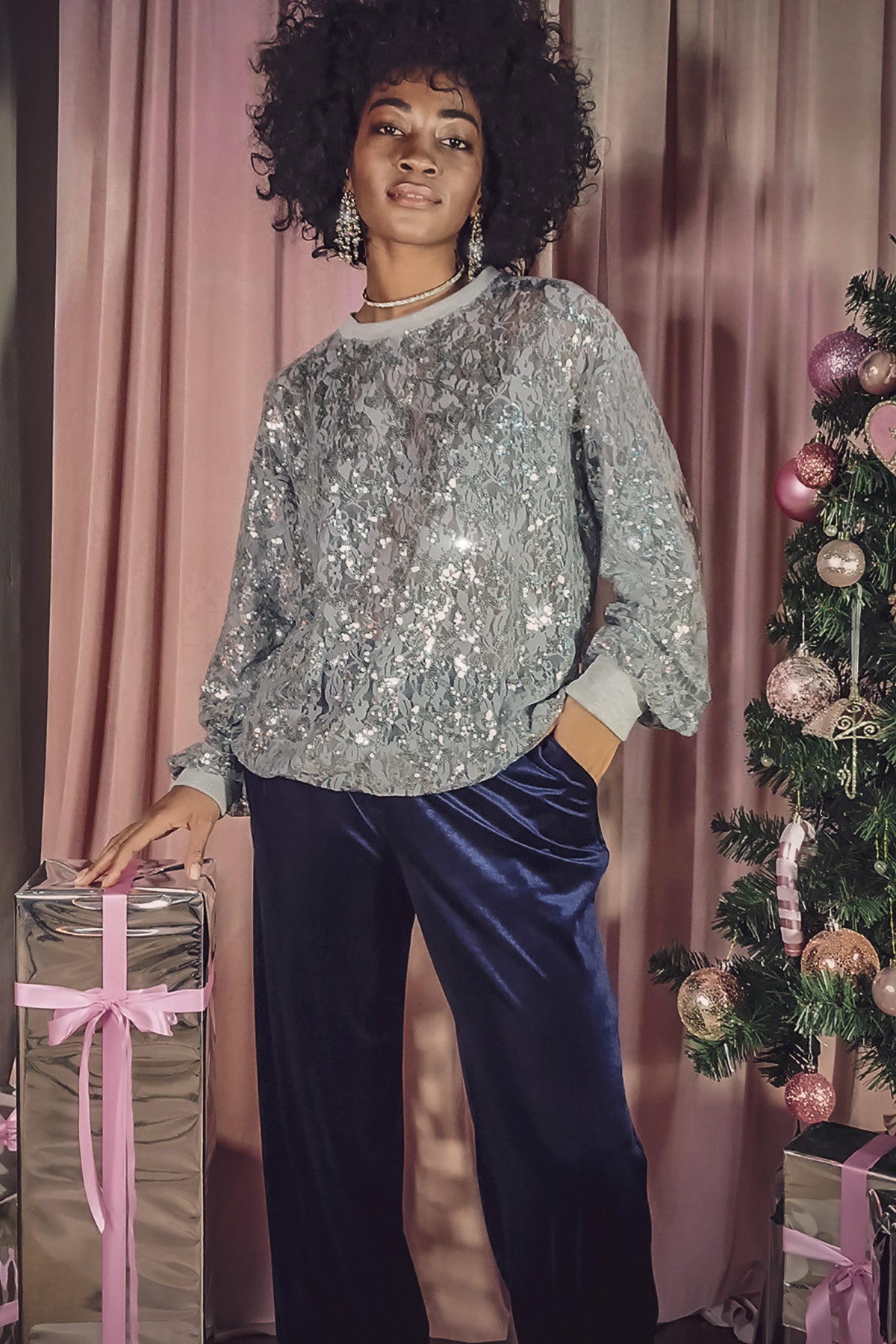 SAYA BLOUSE (silver)