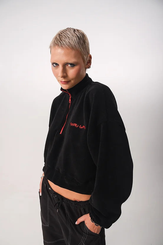 Burn The Patriarchy Dragon - Half zipped Polar Fleece