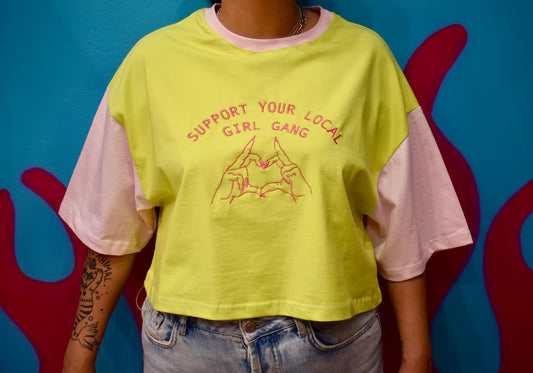 Support your local girl gang - crop tshirt