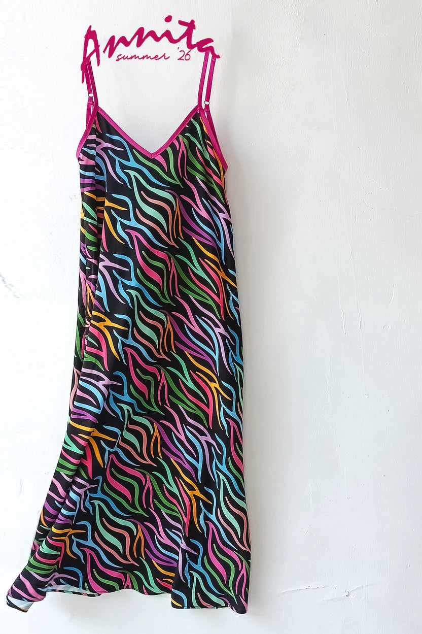 ANNITA DRESS (colorful black)