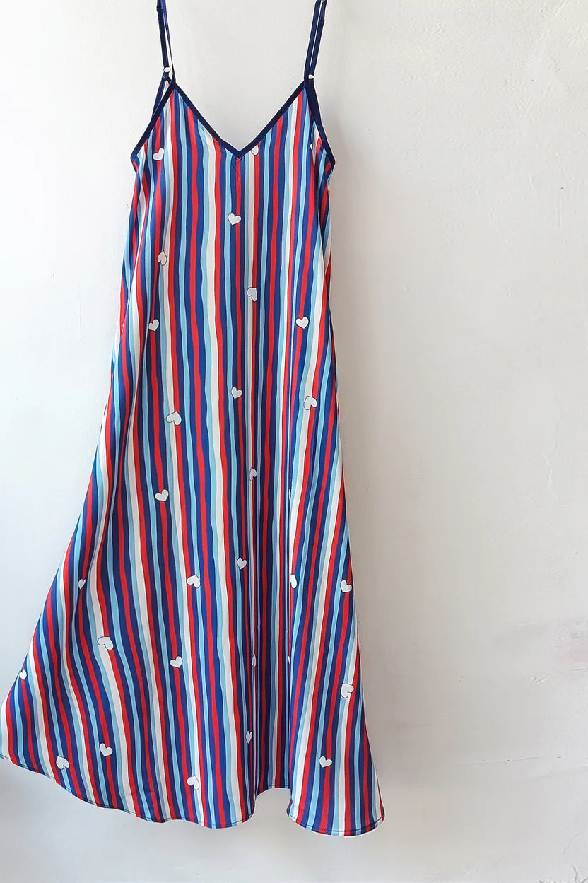 ANNITA DRESS (navy stripes)
