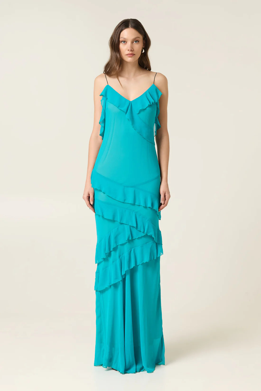 AEGEAN MAXI DRESS WITH RUFFLES