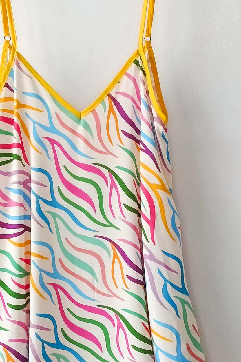 ANNITA DRESS (colorful ivory)