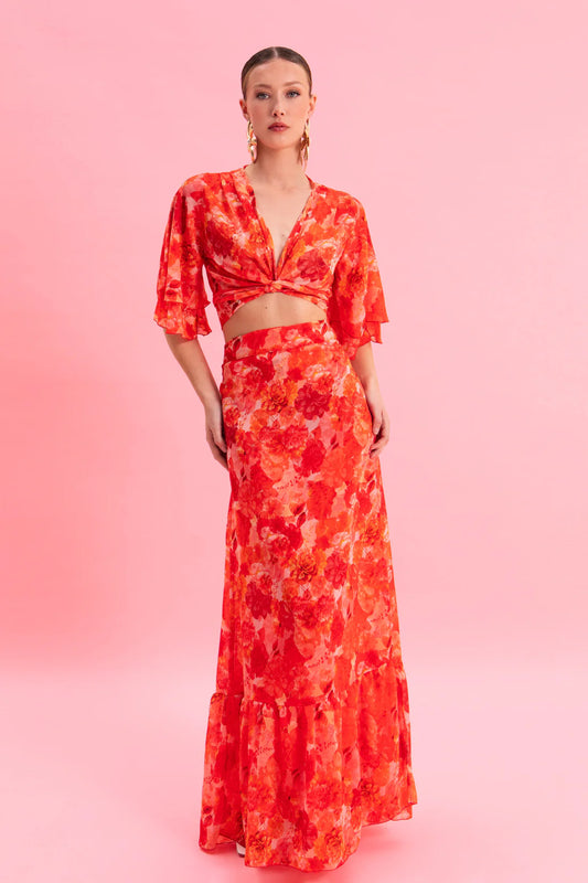 SUNSET DREAM MAXI WRAP SKIRT