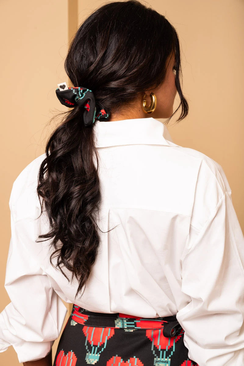 Klara Wrap Skirt Pixel Balloons Hearts Φούτερ Δετή Φούστα Petit Boutik