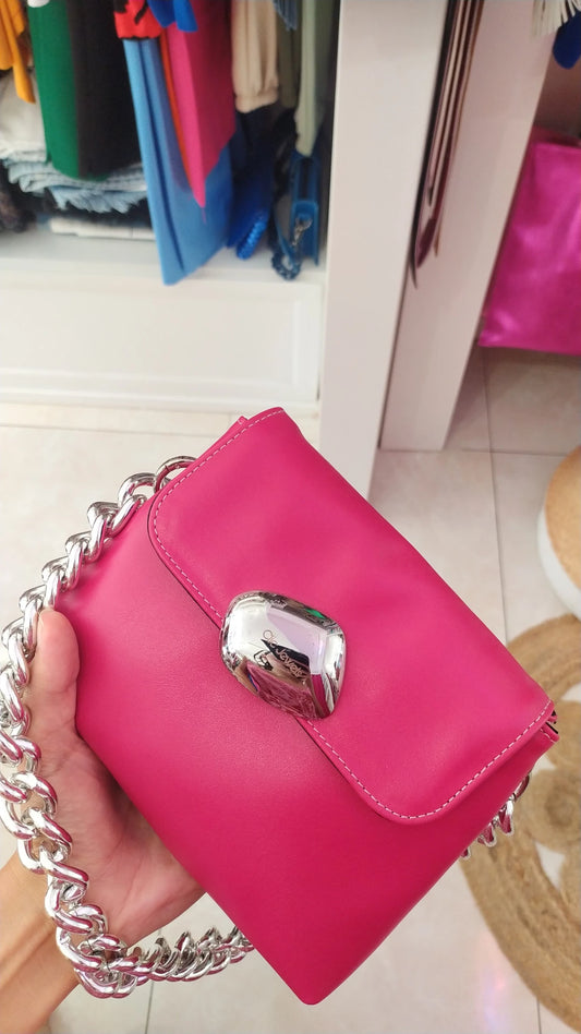 Fuschia Leather MiniBag