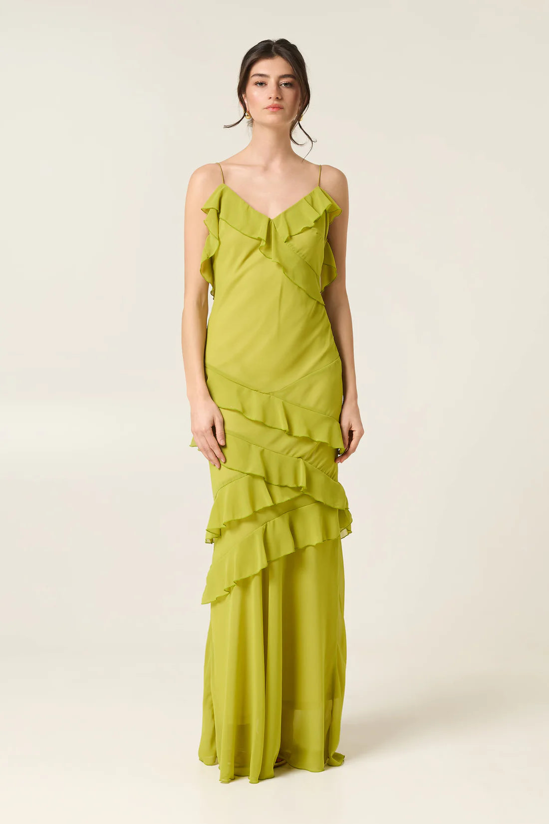 ESTELLE MAXI DRESS WITH RUFFLES