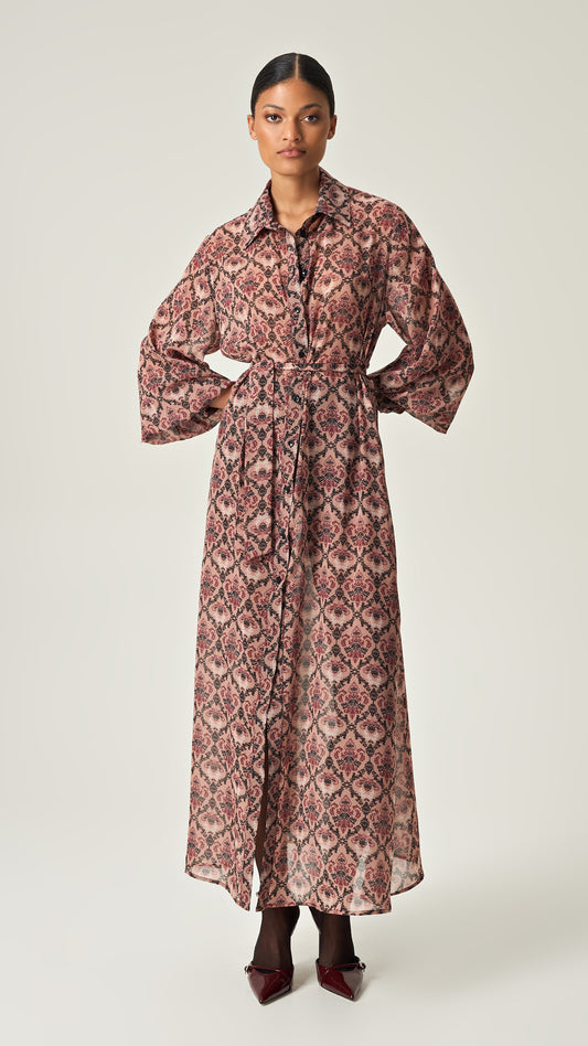 VINTAGE ROSEWOOD SHIRTDRESS