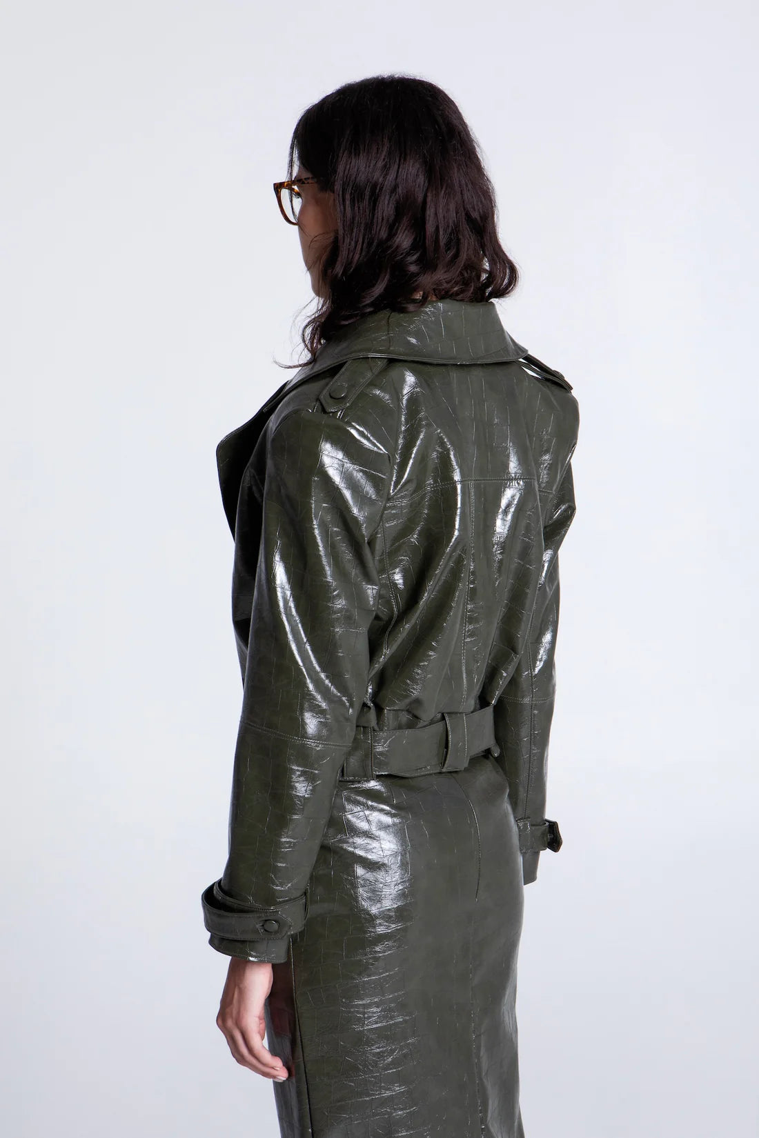 OLIVE CROCO JACKET