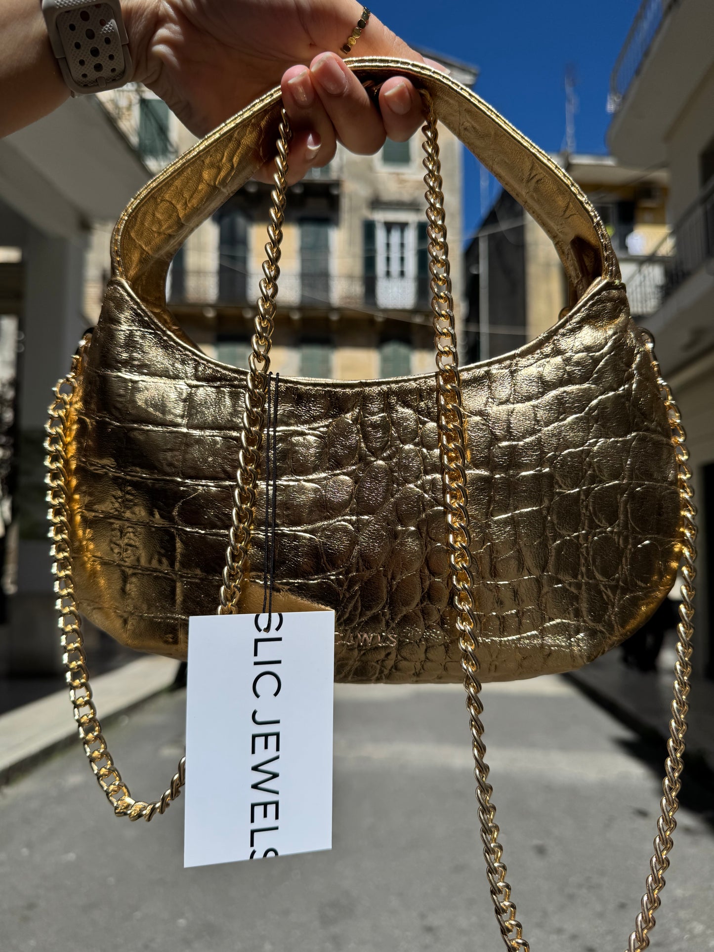 CANDY MINI (gold croco genuine leather)
