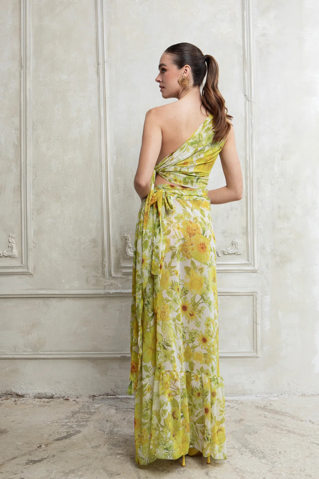 CITRUS ONE SHOULDER POLYMORPHIC WRAP TOP