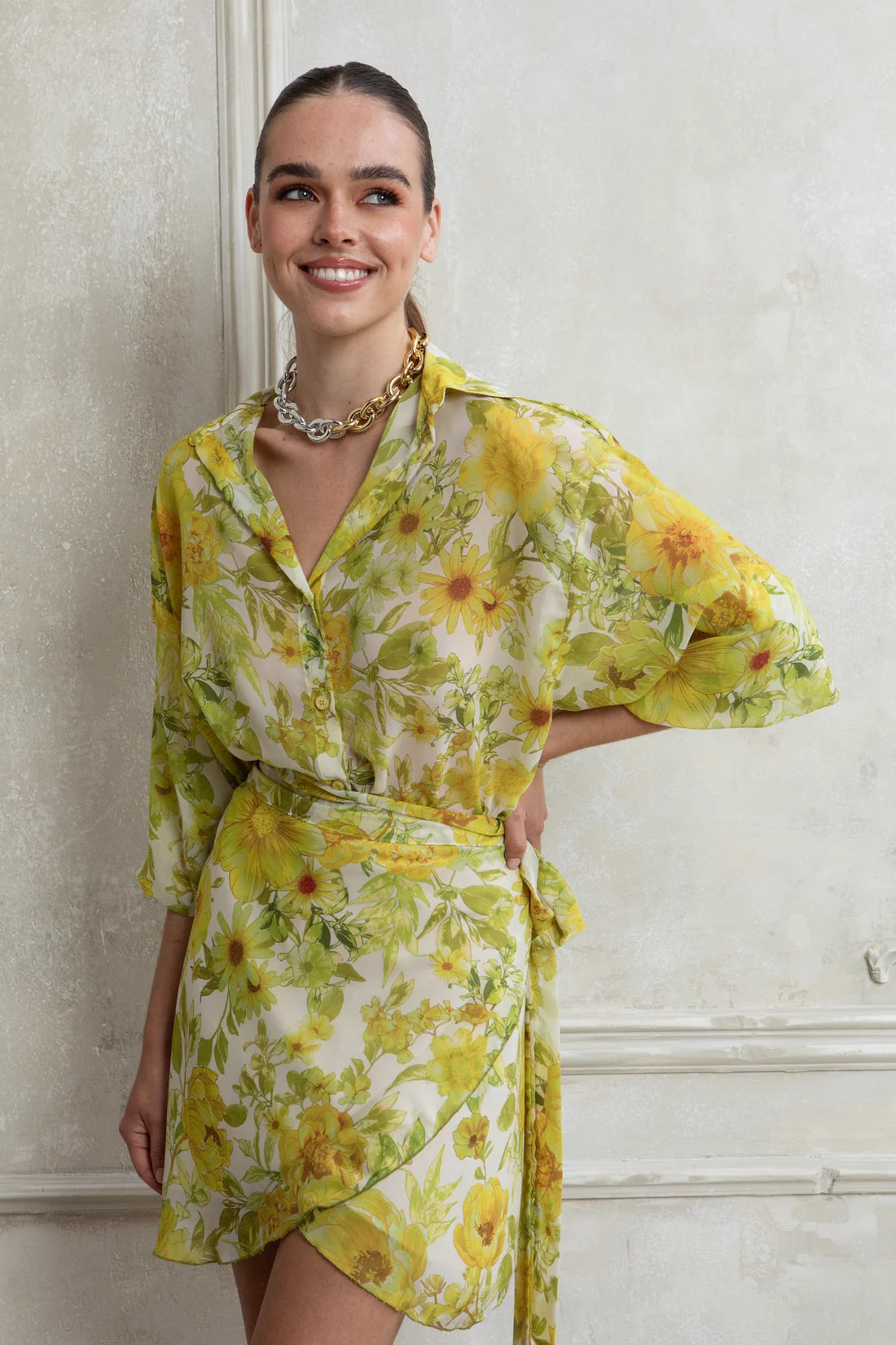 CITRUS MINI WRAP SKIRT