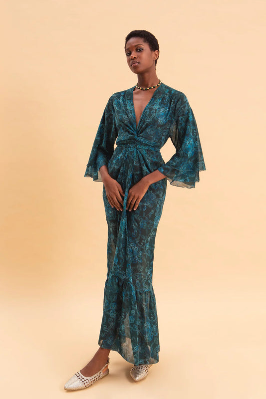 TEAL ELEGANCE KIMONO