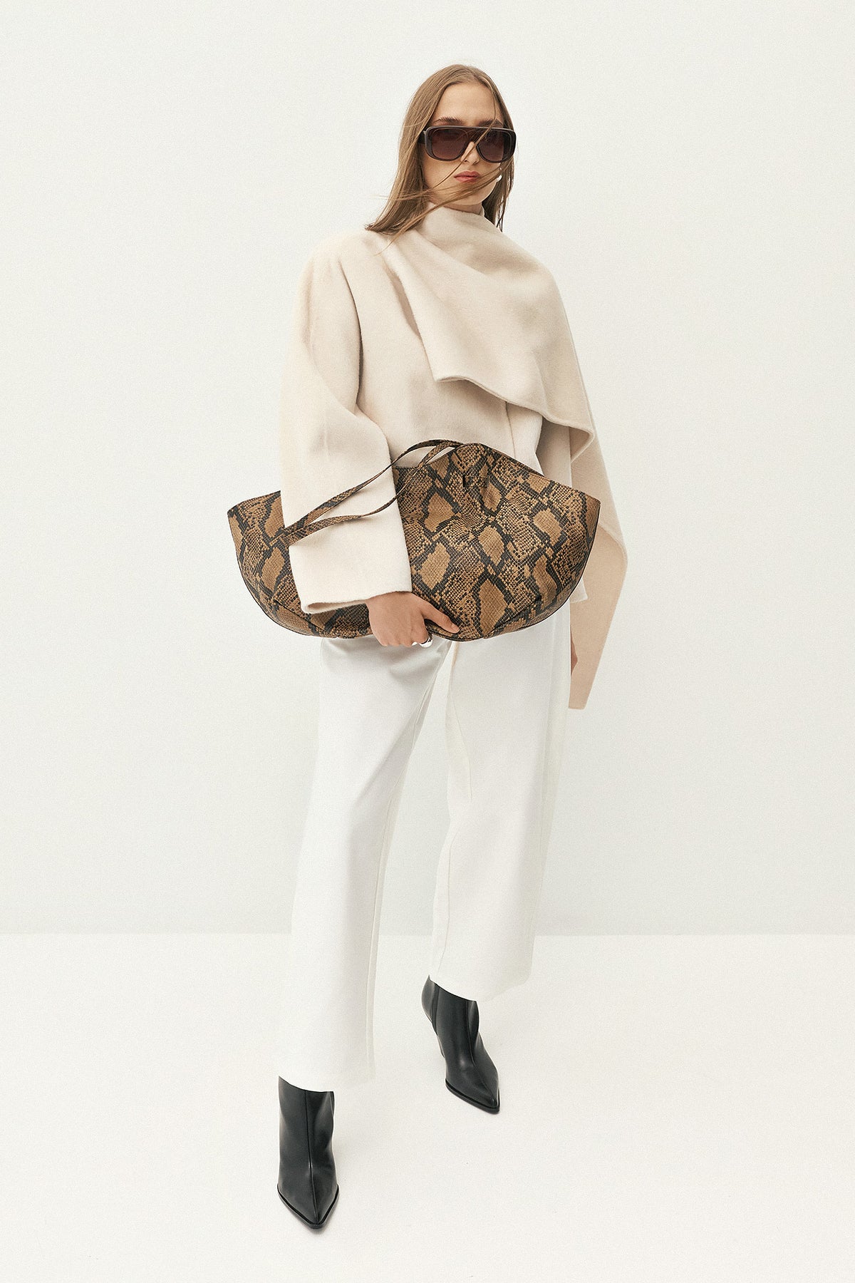 BLUSH ΔEΡΜΑΤΙΝΗ SHOPPER ΤΣΑΝΤΑ ΦΙΔΙ ΚΑΦΕ