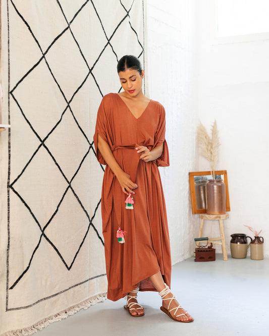 V Neck Jersey Dress