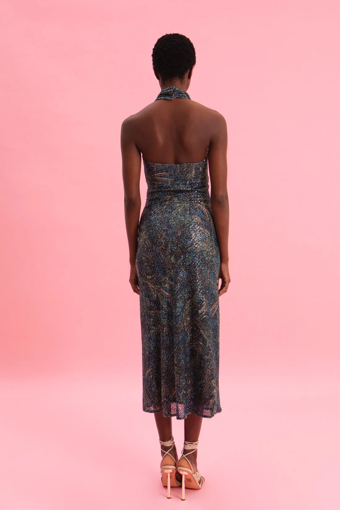 MYSTIC FOREST MIDI SEQUINED DRESS