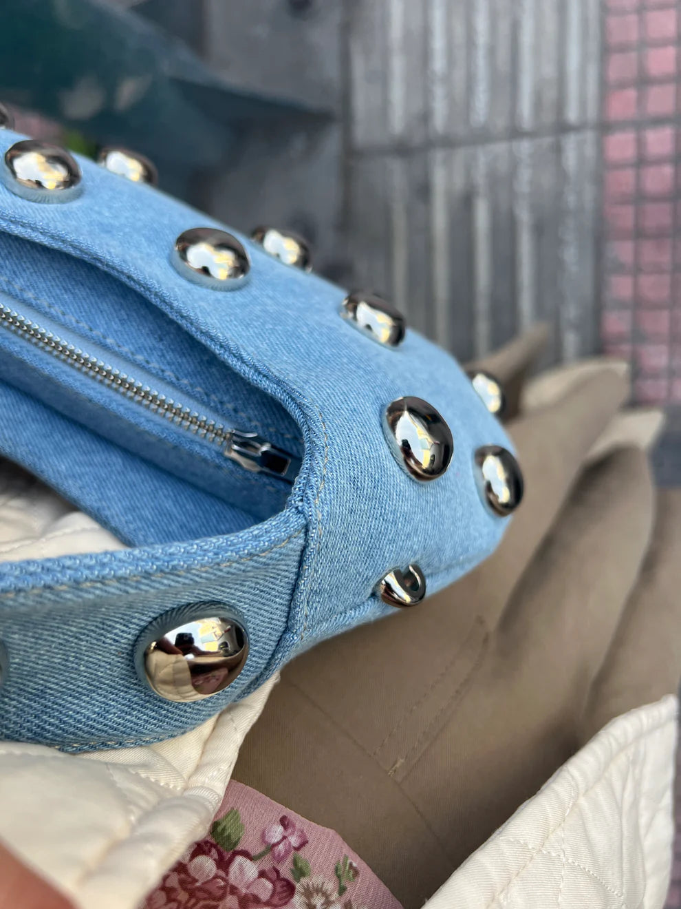CANDY MINI (denim with studs)