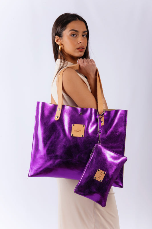 Funky Metalize Purple Bag