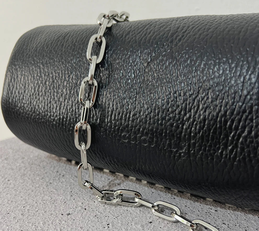 Barrel Bag (zebra ponyskin/black dolaro genuine leather)