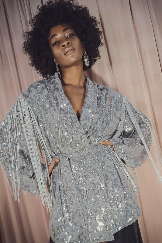 EVITA KIMONO/BLAZER (silver)