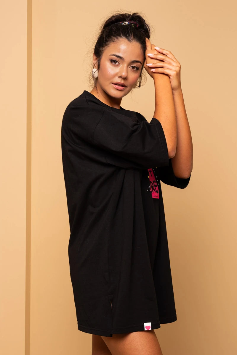 T-shirt Blouse Black Get Me Out Of Here Κοντομάνικο Μπλουζάκι Petit Boutik