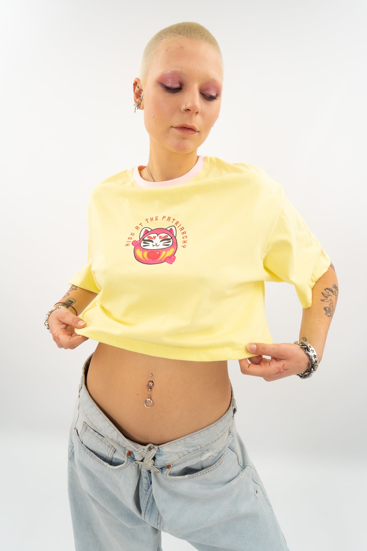 Hiss At The Patriarchy - Crop T-Shirt