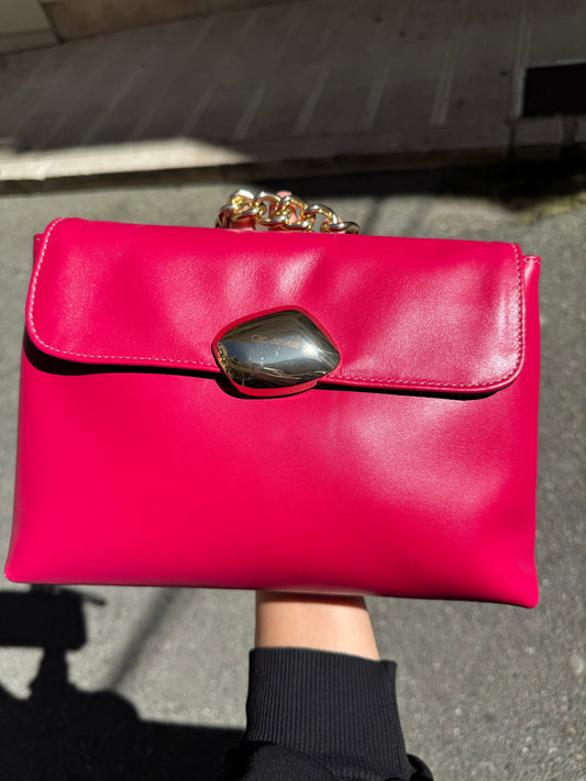 DONNA MEDIUM (smooth fuchsia genuine leather)