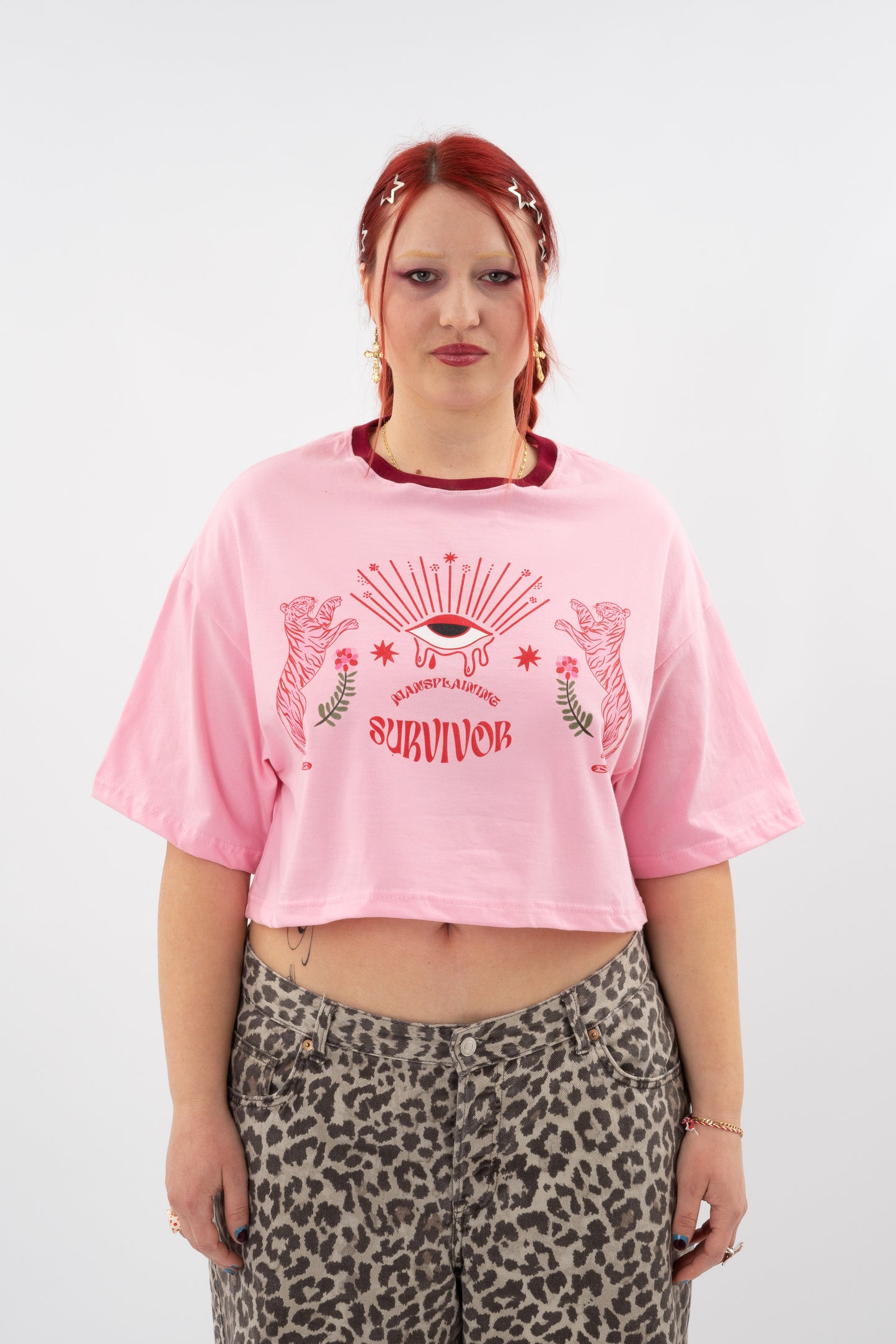 Mansplaining Survivor - Crop T-Shirt