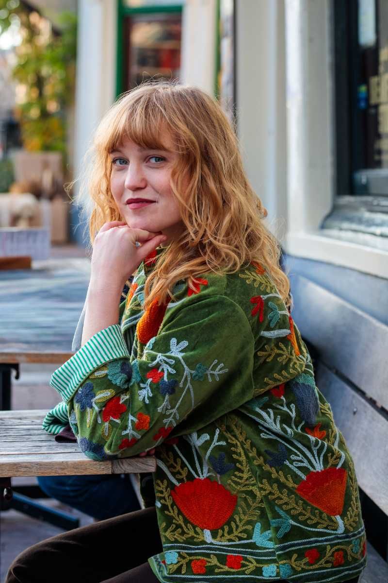 Embroidery Jacket – Olive Green
