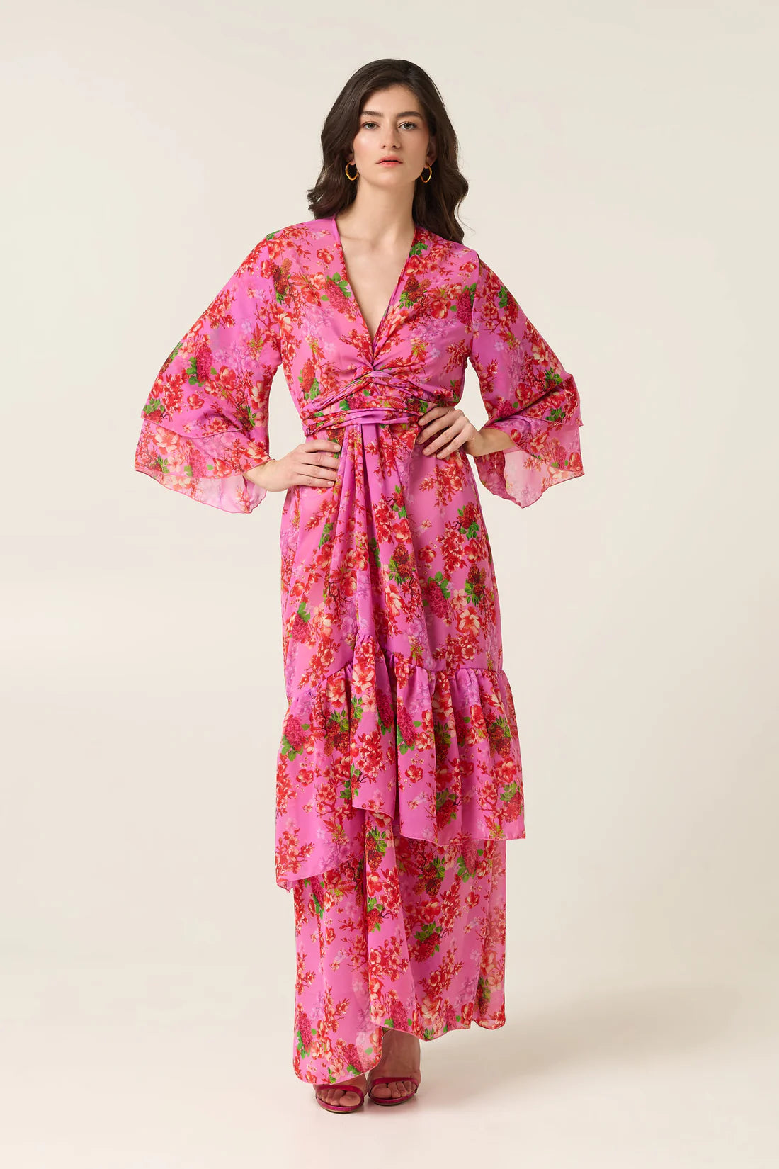 CAMELIA POLYMORPHIC KIMONO DRESS