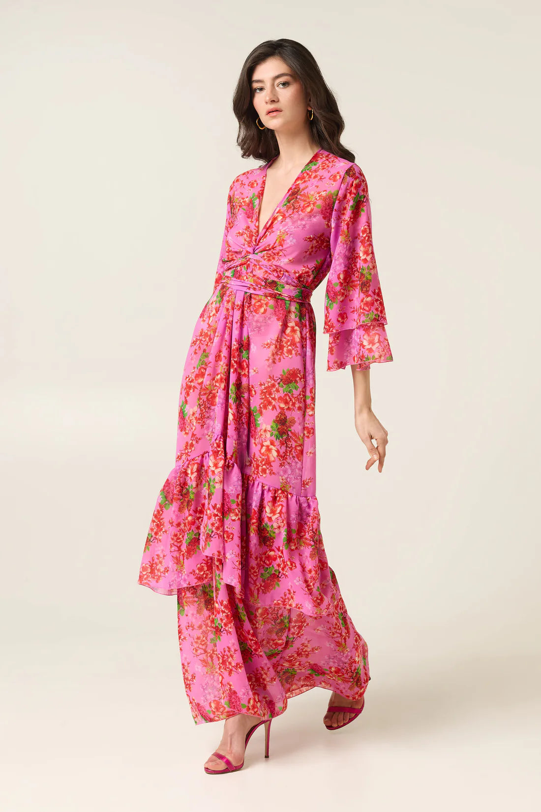 CAMELIA POLYMORPHIC KIMONO DRESS