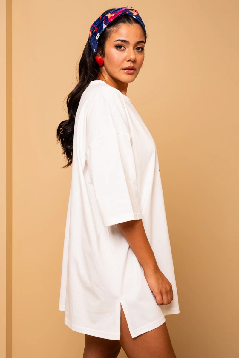 T-shirt Blouse White Circus Κοντομάνικο Μπλουζάκι Petit Boutik