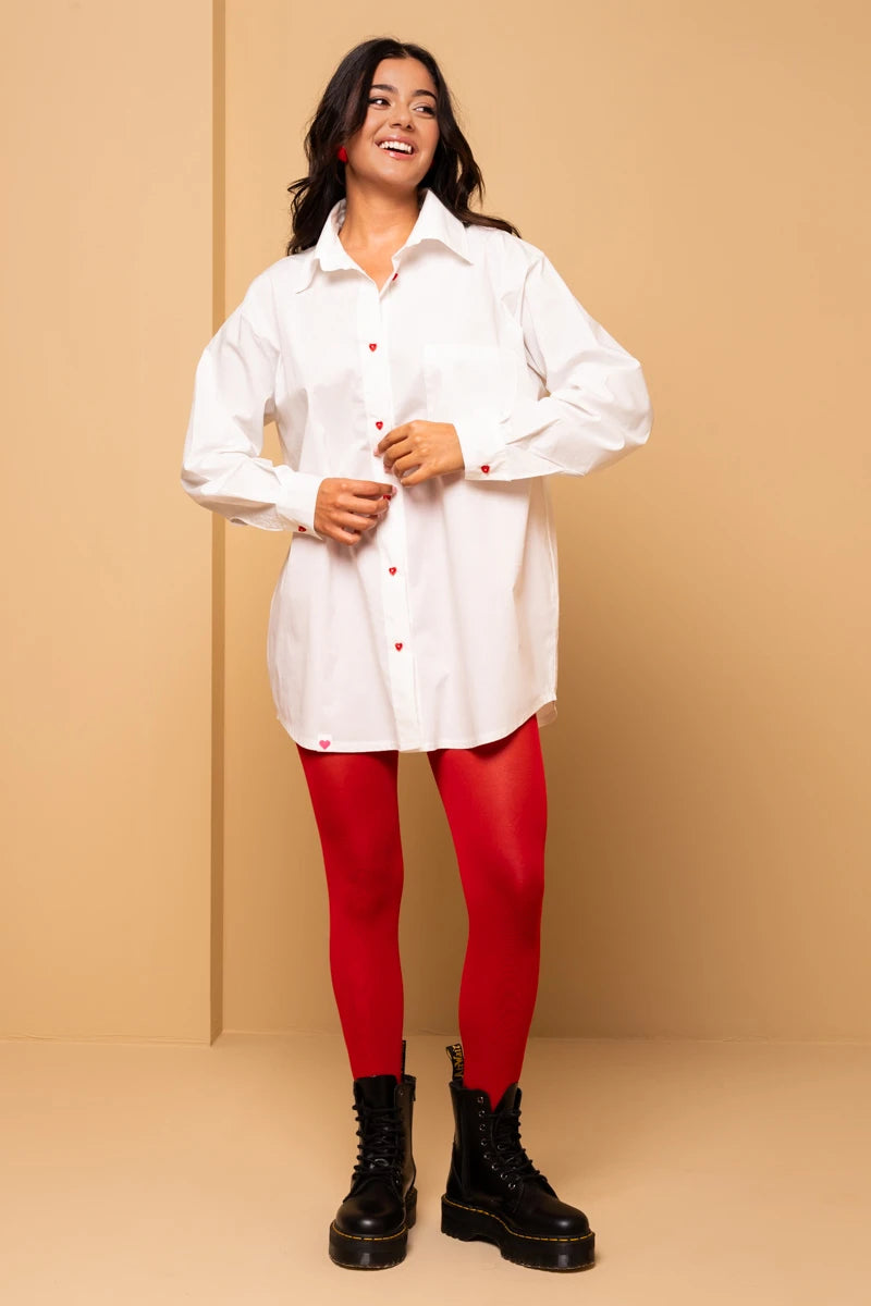 Maya Shirt White Cotton Poplin Πουκάμισο Petit Boutik