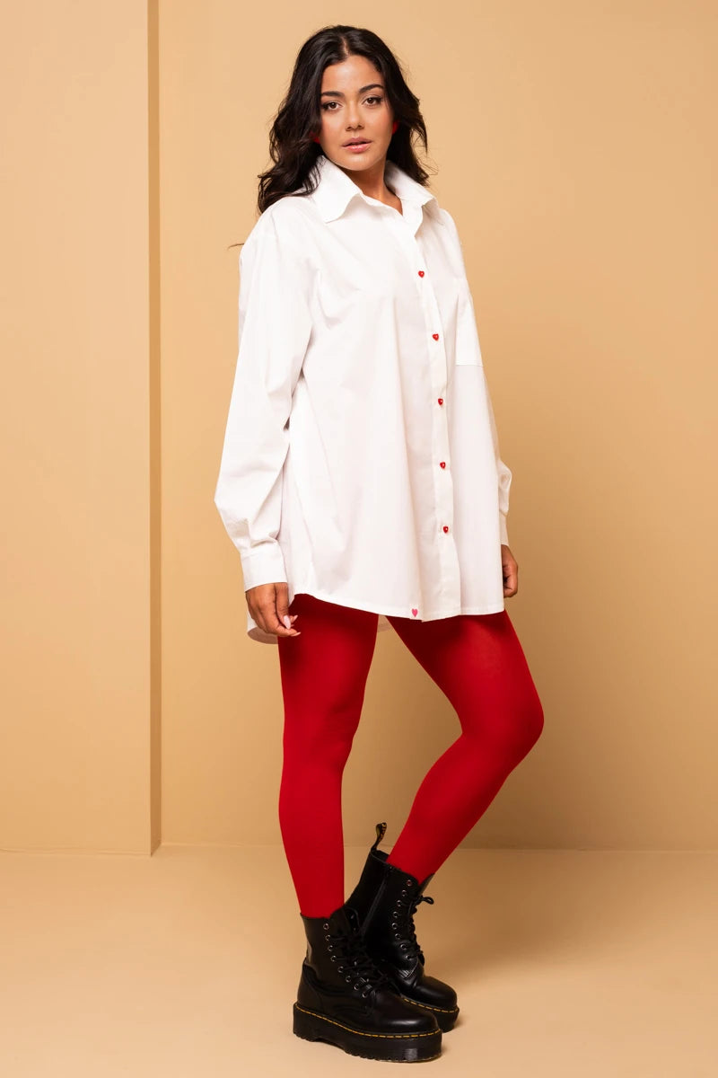 Maya Shirt White Cotton Poplin Πουκάμισο Petit Boutik