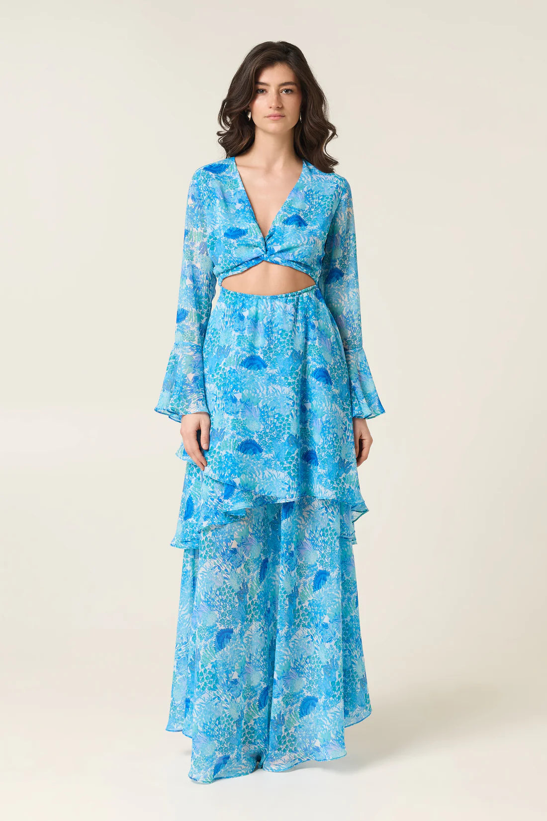 LAGUNA MAXI DRESS WITH RUFFLES