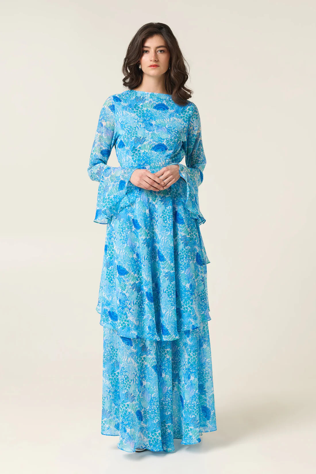 LAGUNA MAXI DRESS WITH RUFFLES