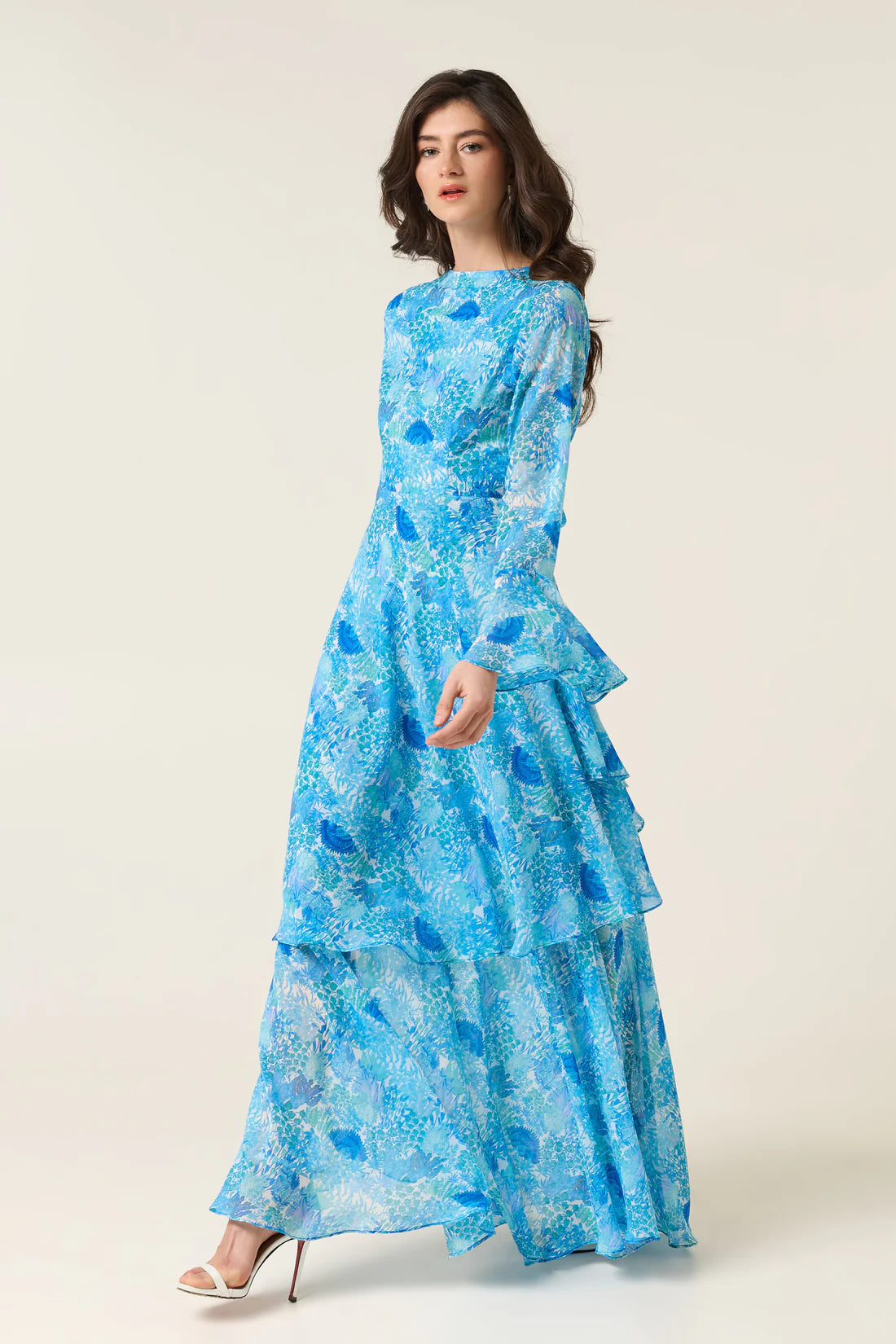 LAGUNA MAXI DRESS WITH RUFFLES