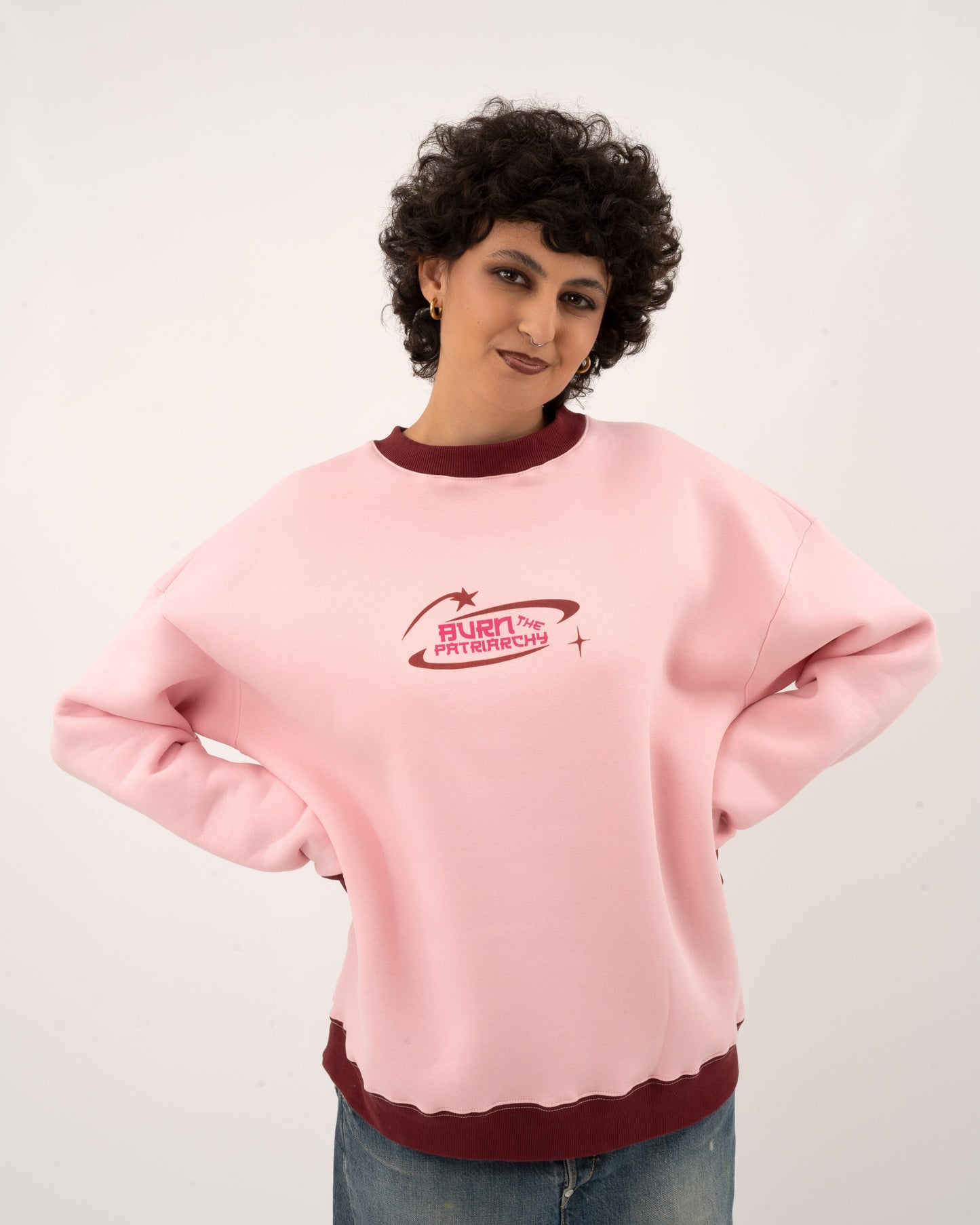 Burn The Patriarchy - Pink/Baurdaux Hoodie