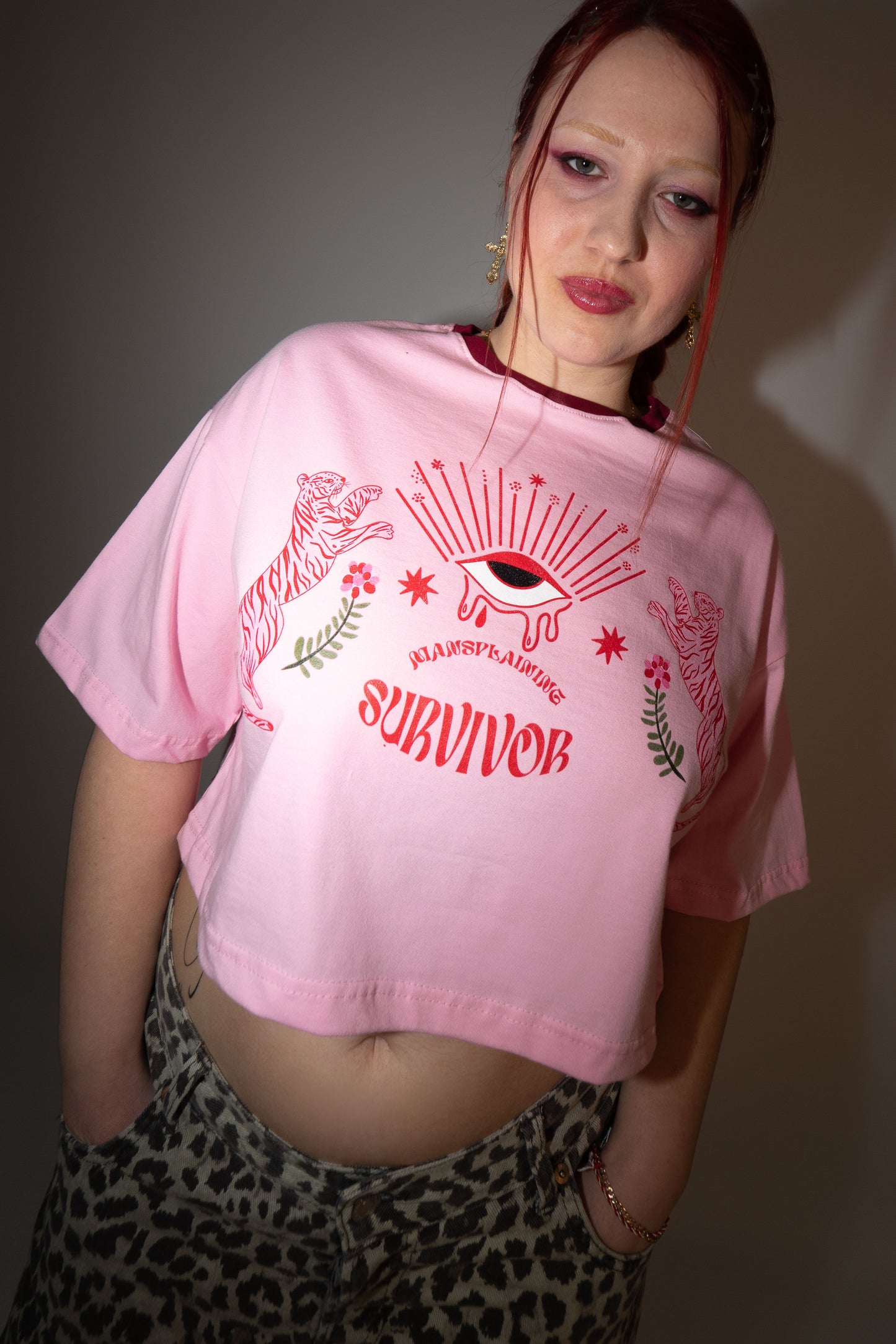 Mansplaining Survivor - Crop T-Shirt