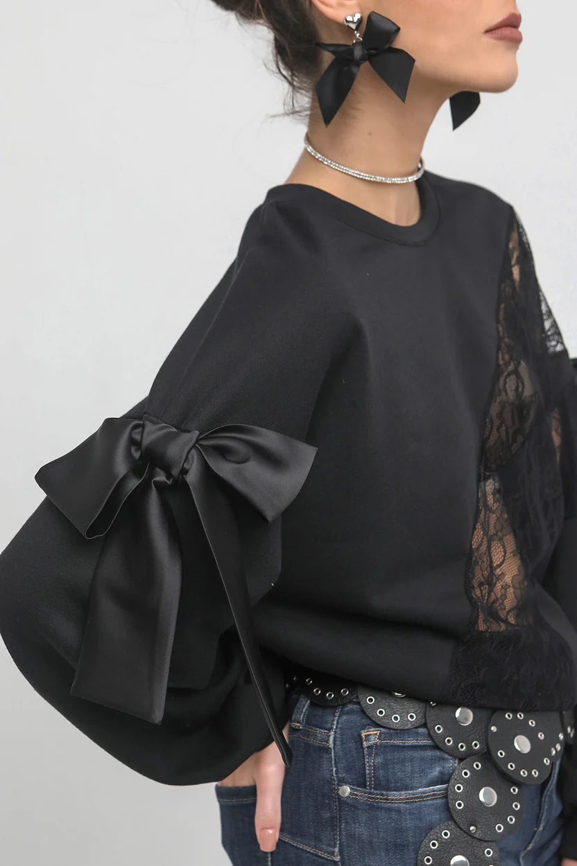 AMY SWEATSHIRT (LACE COMBO)