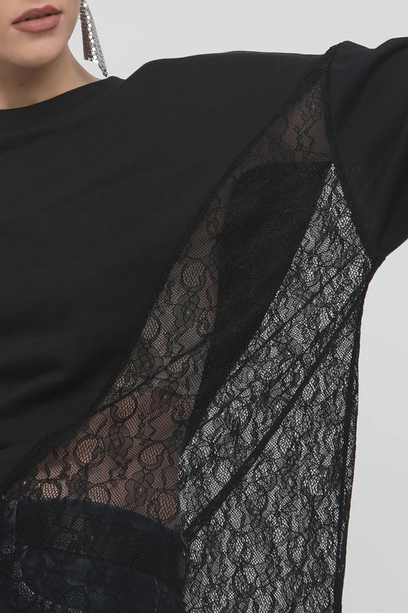 ANNIE SWEATSHIRT (LACE COMBO)