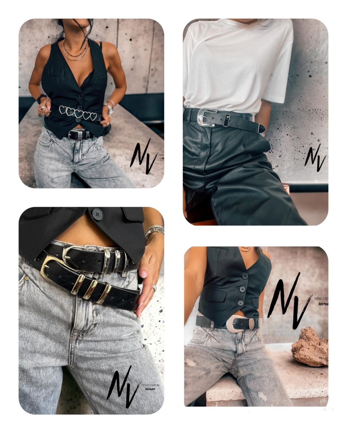 Hearts Leather Belt